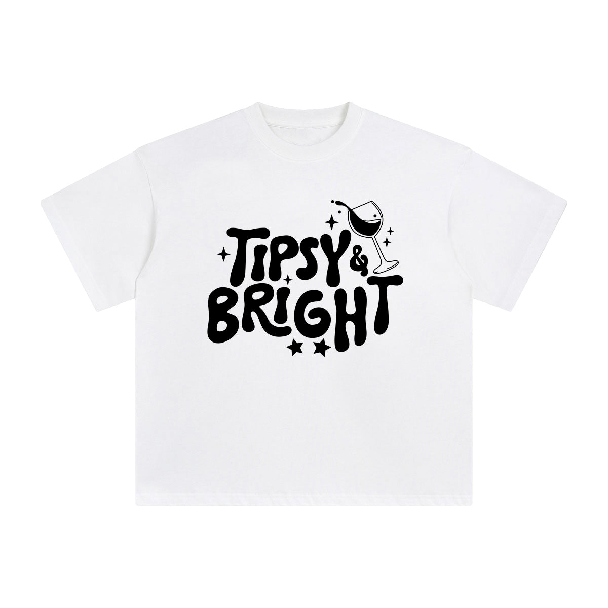 Tipsy & Bright Graphic Tee-INNBLAC Fashion Apparel