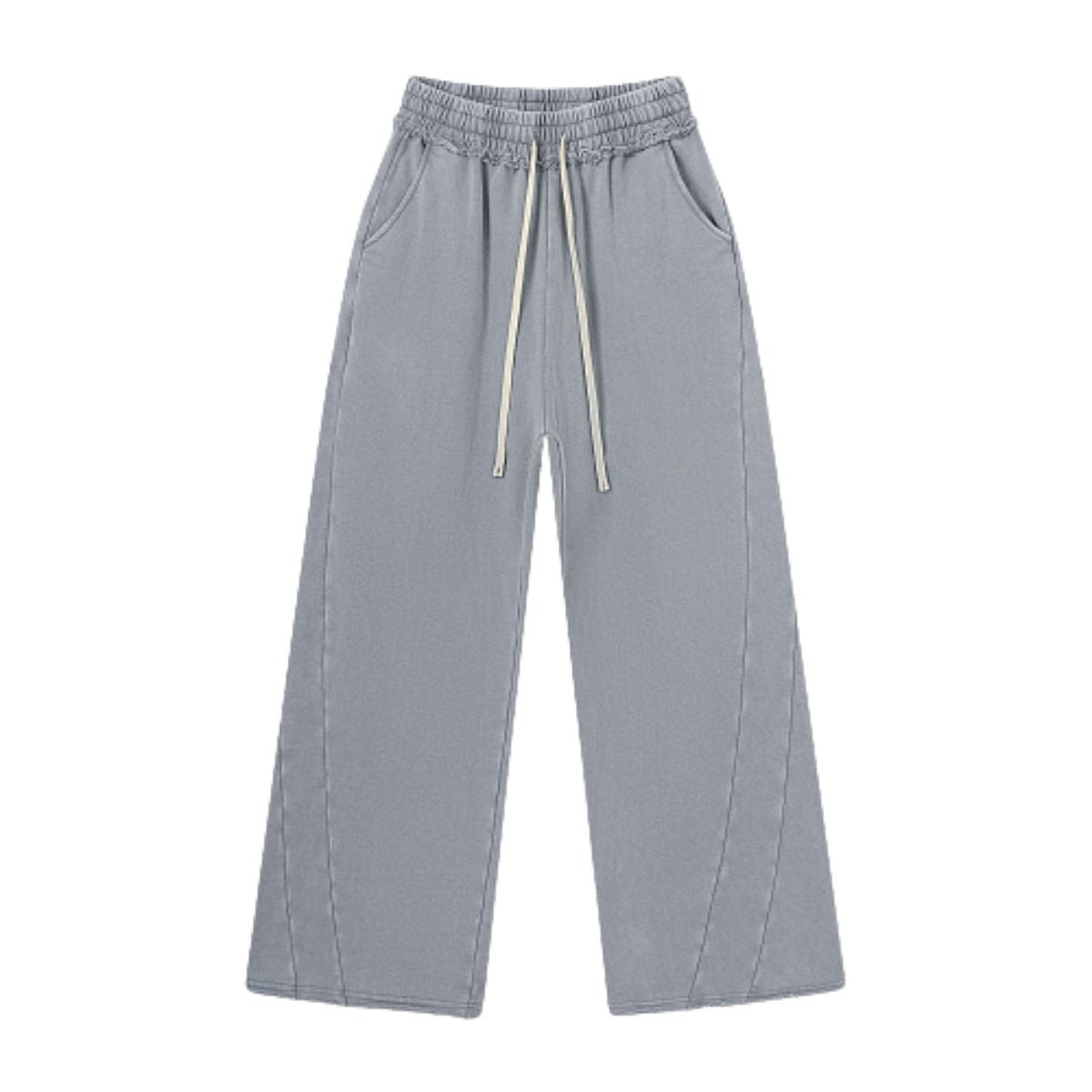 Streetwear Vintage Batik Washed Distressed Spliced Wide Leg Pants