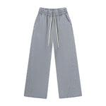 Streetwear Vintage Batik Washed Distressed Spliced Wide Leg Pants