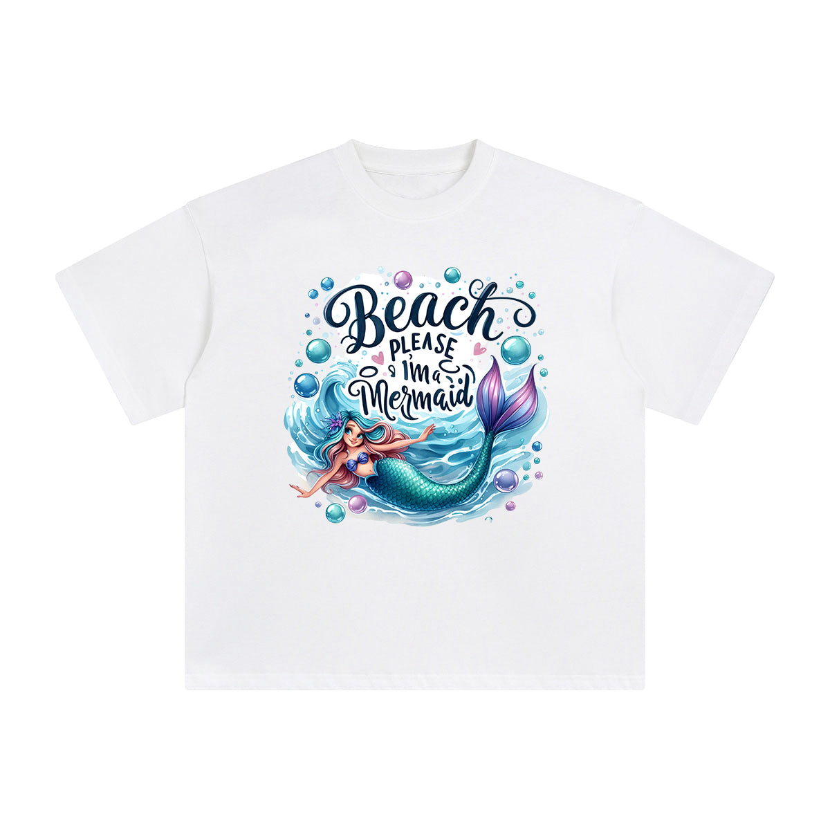 Mermaid In The Ocean Graphic Tee-INNBLAC Fashion Apparel