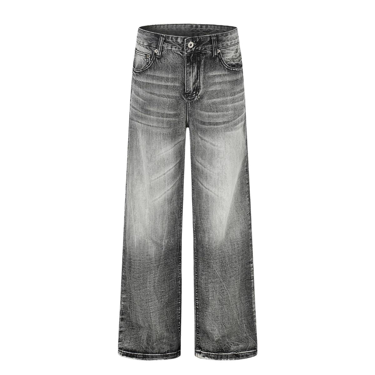 Vintage Washed Straight Leg Jeans
