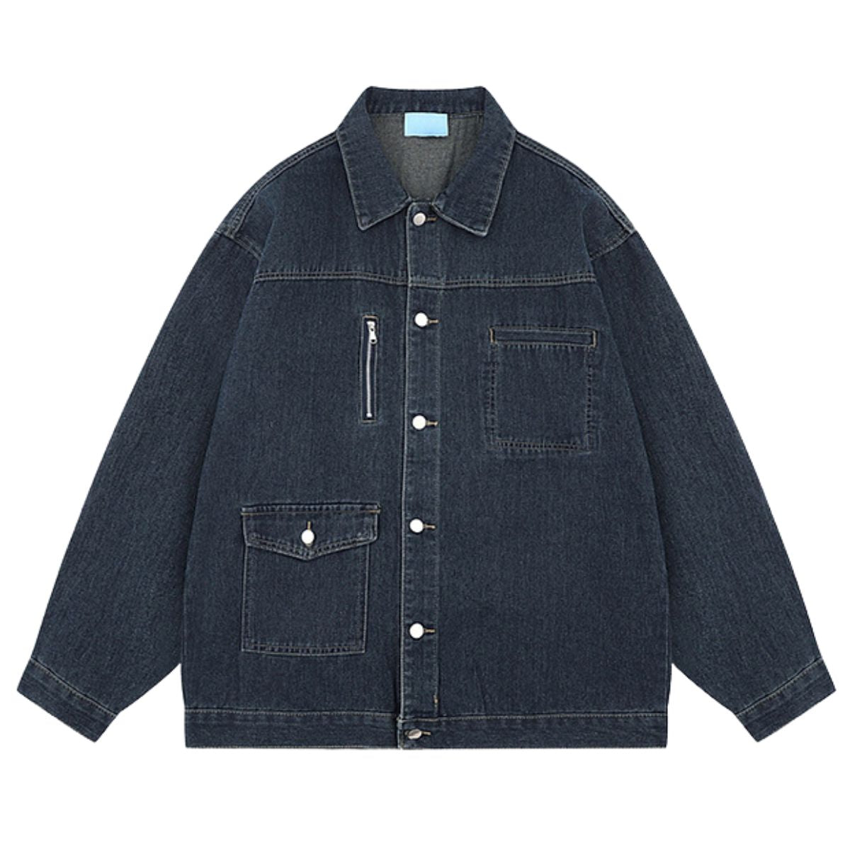 Multi-pocket Vintage Loose Washed Work Denim Jacket