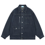 Multi-pocket Vintage Loose Washed Work Denim Jacket