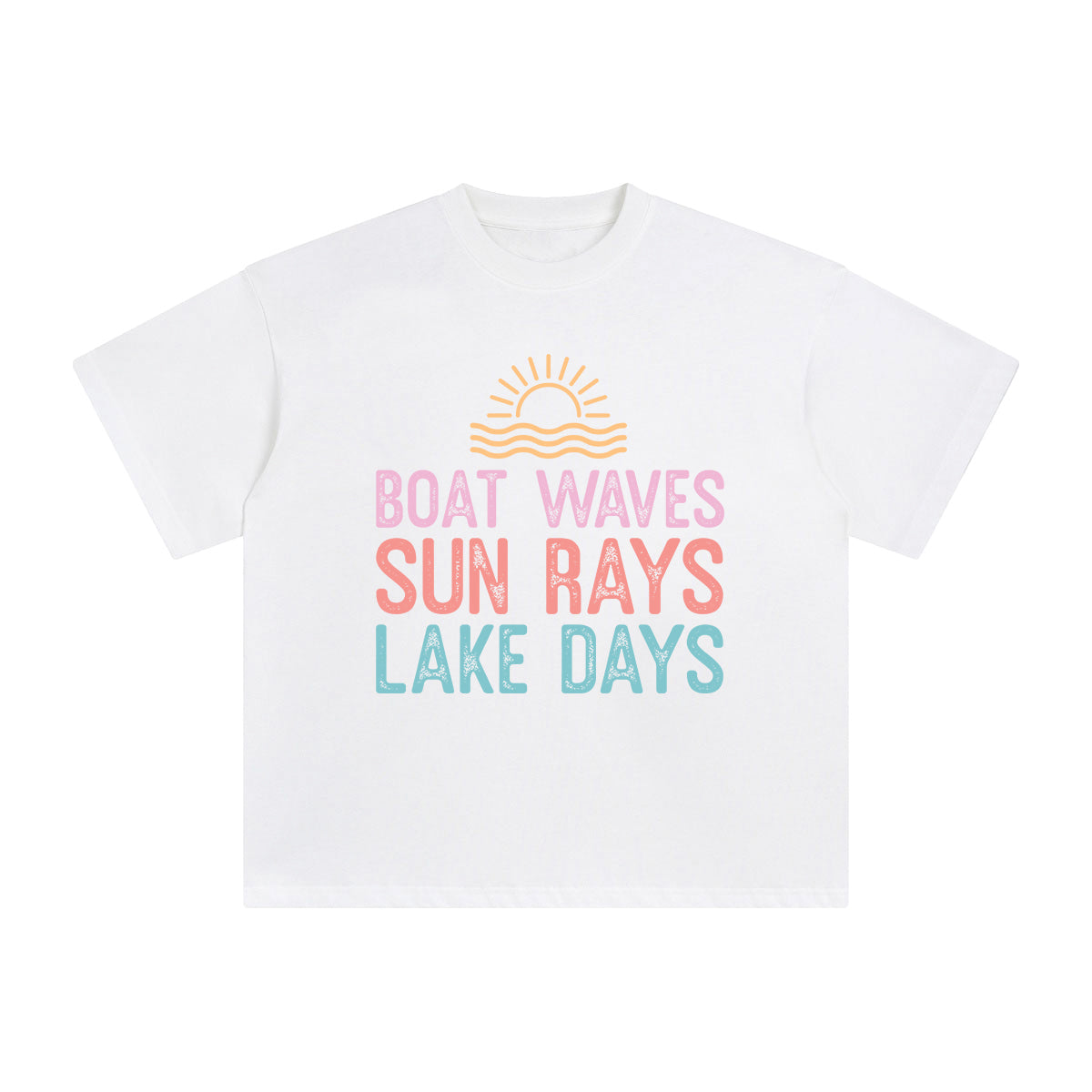 Boats Waves Sun Rays Lake Days Graphic Tee-INNBLAC Fashion Apparel