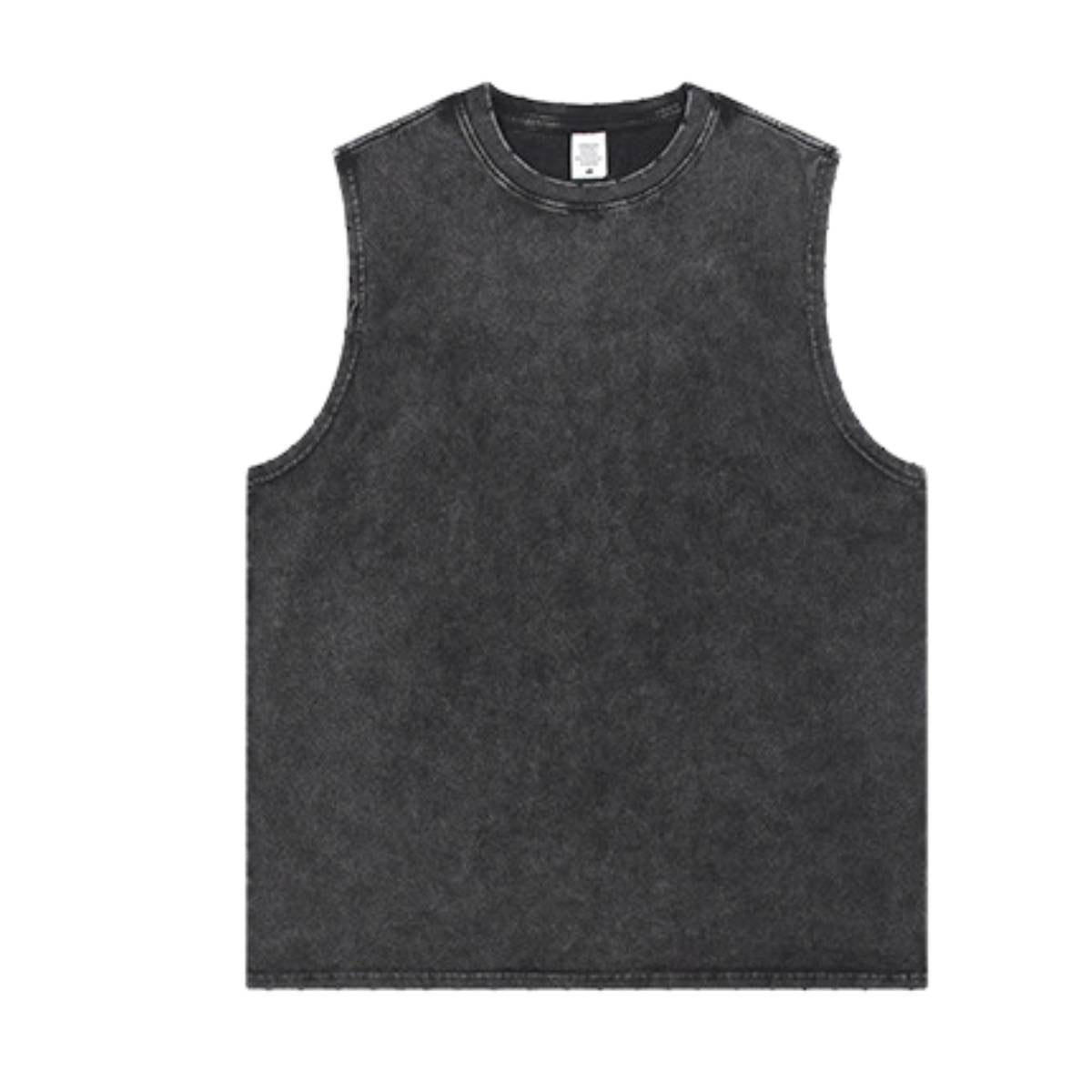 Camiseta sin mangas descolorida de 8 oz