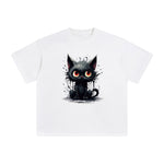 Goth Cat Graphic Tee-INNBLAC Fashion Apparel