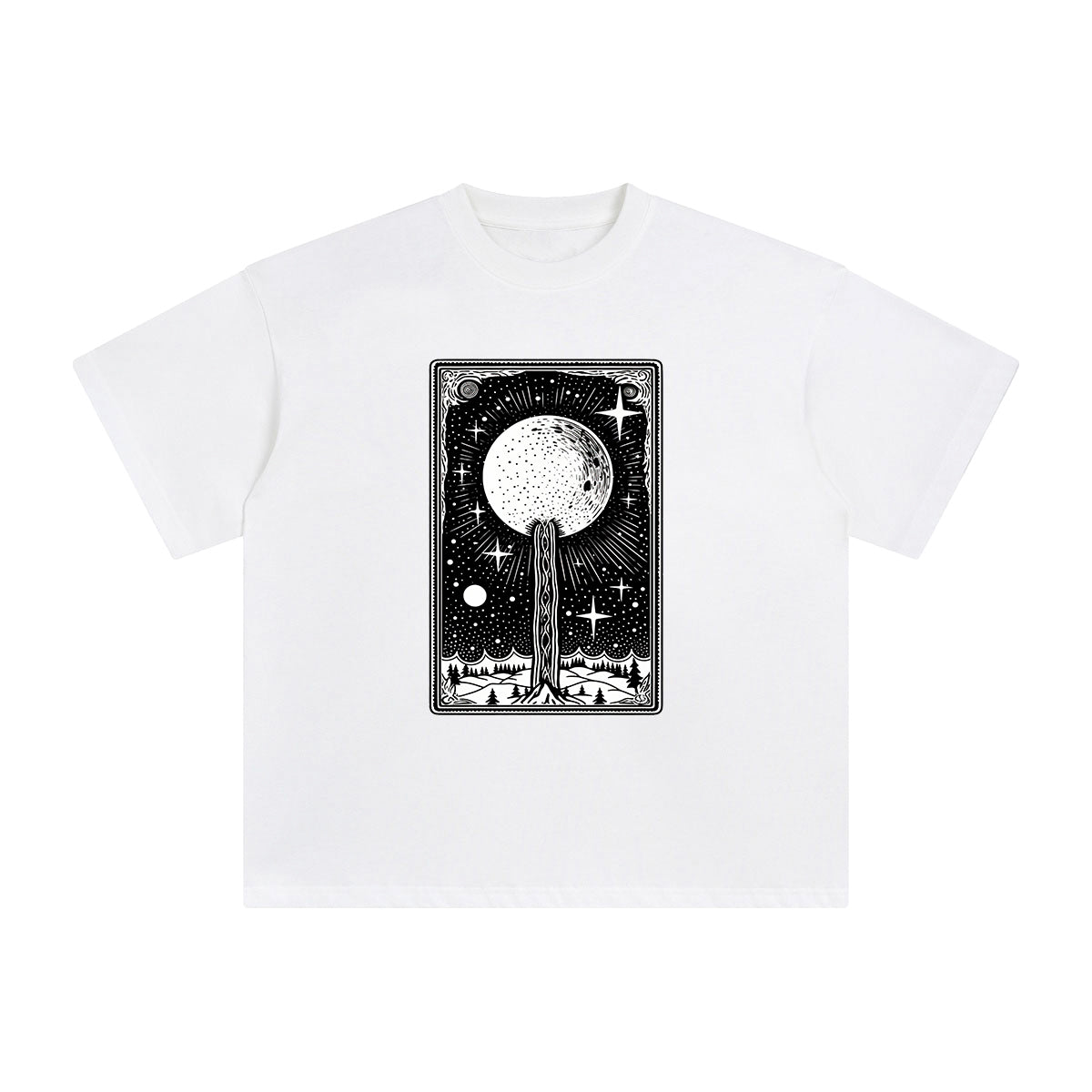 Universe Tarot Card Graphic Tee-INNBLAC Fashion Apparel