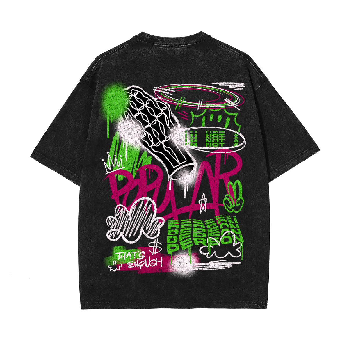 Brutalism Streetwear Graphic Washed Tee-INNBLAC Fashion Apparel