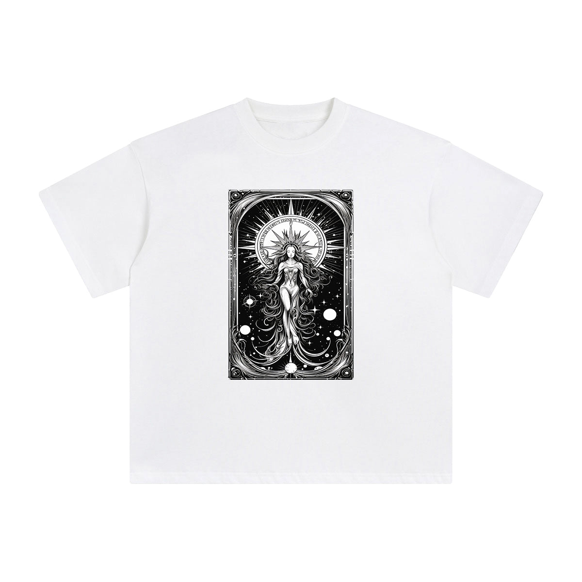 Universe Tarot Card Graphic Tee-INNBLAC Fashion Apparel
