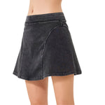 Women's Stretch Flared Knit Denim Skort
