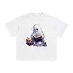 Ghost Reading Book Graphic Tee-INNBLAC Fashion Apparel