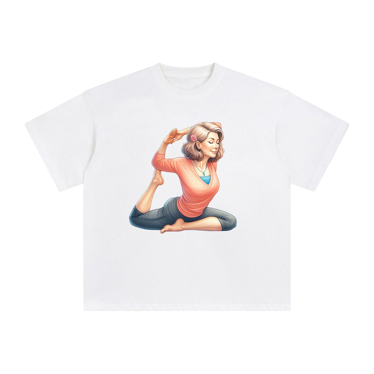 Yoga Mom Comic Graphic Tee-INNBLAC Fashion Apparel