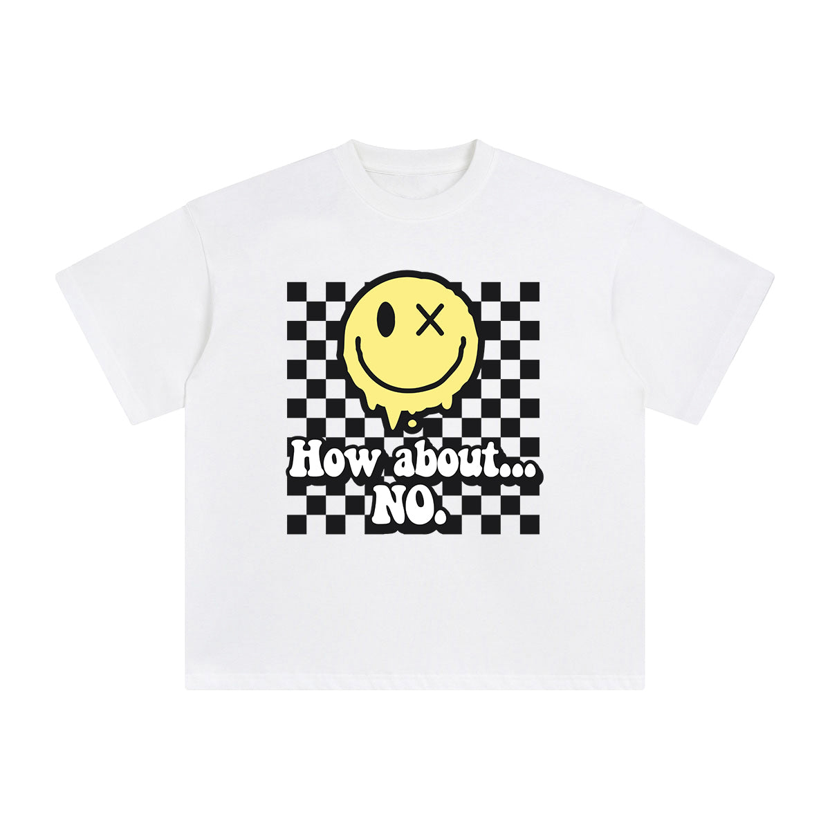 Melting Emoji & Quote Graphic Tee-INNBLAC Fashion Apparel
