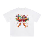 Cheer Wine Graphic Tee-INNBLAC Fashion Apparel