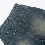 Barrel Fit Bermuda Washed Denim Shorts