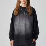 Sudadera de algodón descolorido y lavado a piedra de 10.8 oz