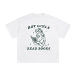 Hot Girls Read Books Graphic Tee-INNBLAC Fashion Apparel