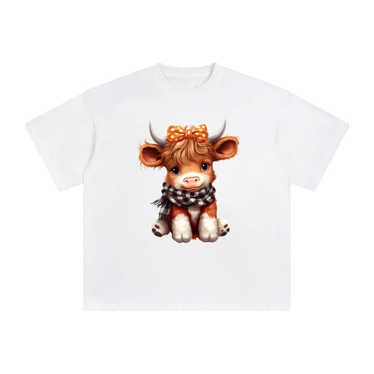 Halloween Highland Cow Graphic Tee-INNBLAC Fashion Apparel