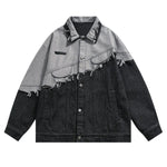 Street Hip-hop Distressed Patchwork Denim Jacket