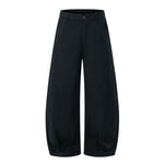 Balloon‑Cut Curved Wide Leg Trousers
