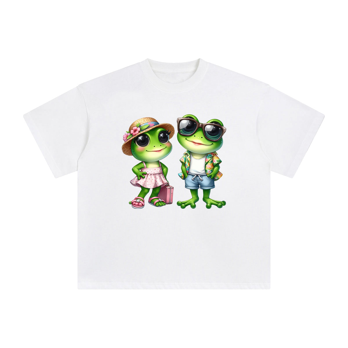 Funny And Cute Frog Graphic Tee-INNBLAC Fashion Apparel