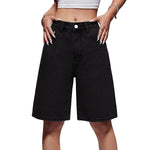 Women's Low Rise Long Bermuda Denim Shorts