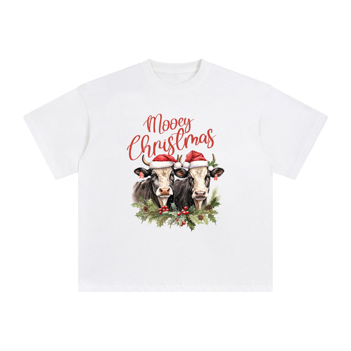 Christmas Cows Graphic Tee-INNBLAC Fashion Apparel