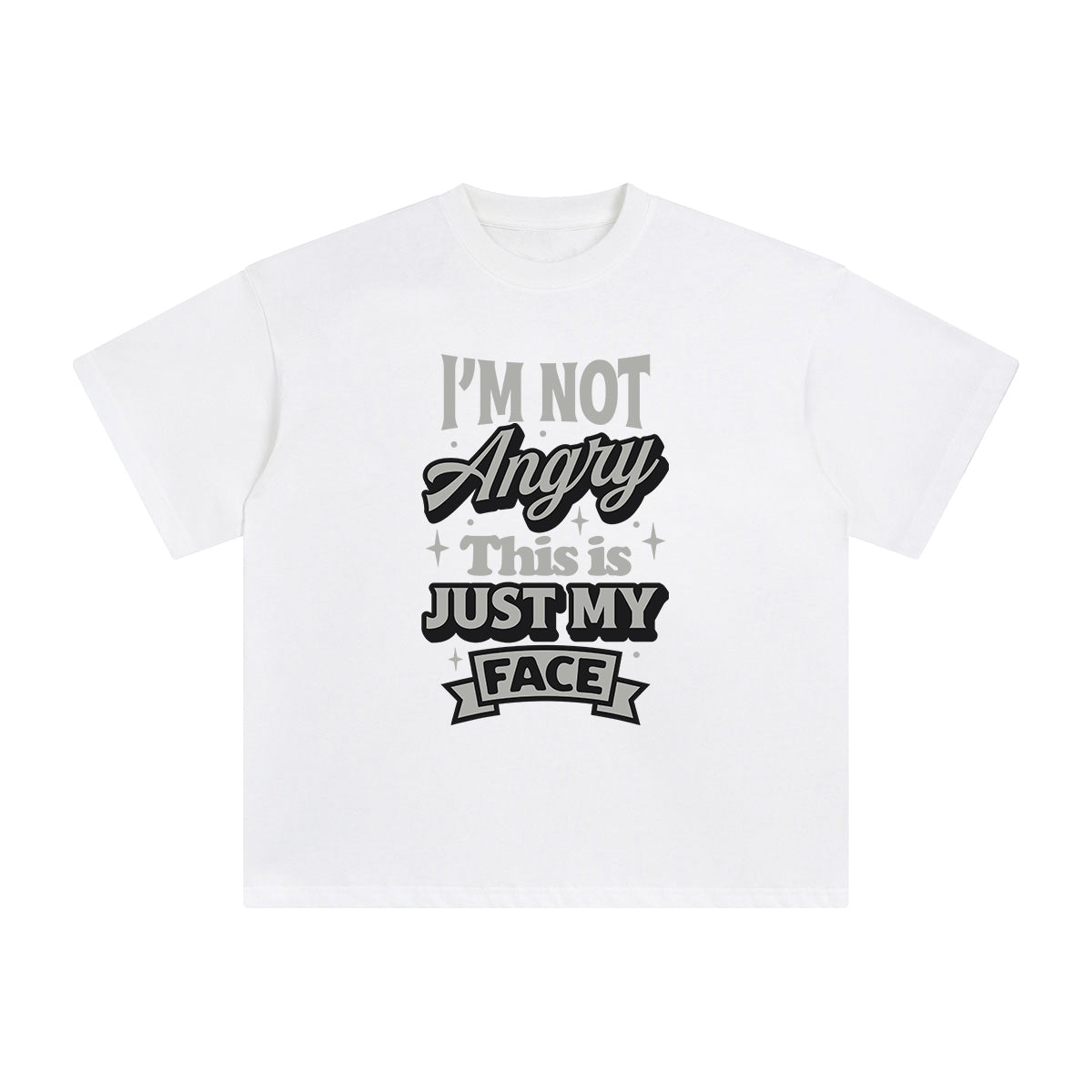 I'm Not Angry Graphic Tee-INNBLAC Fashion Apparel