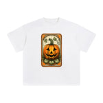 Scary Pumpkin Tarot Card Graphic Tee-INNBLAC Fashion Apparel