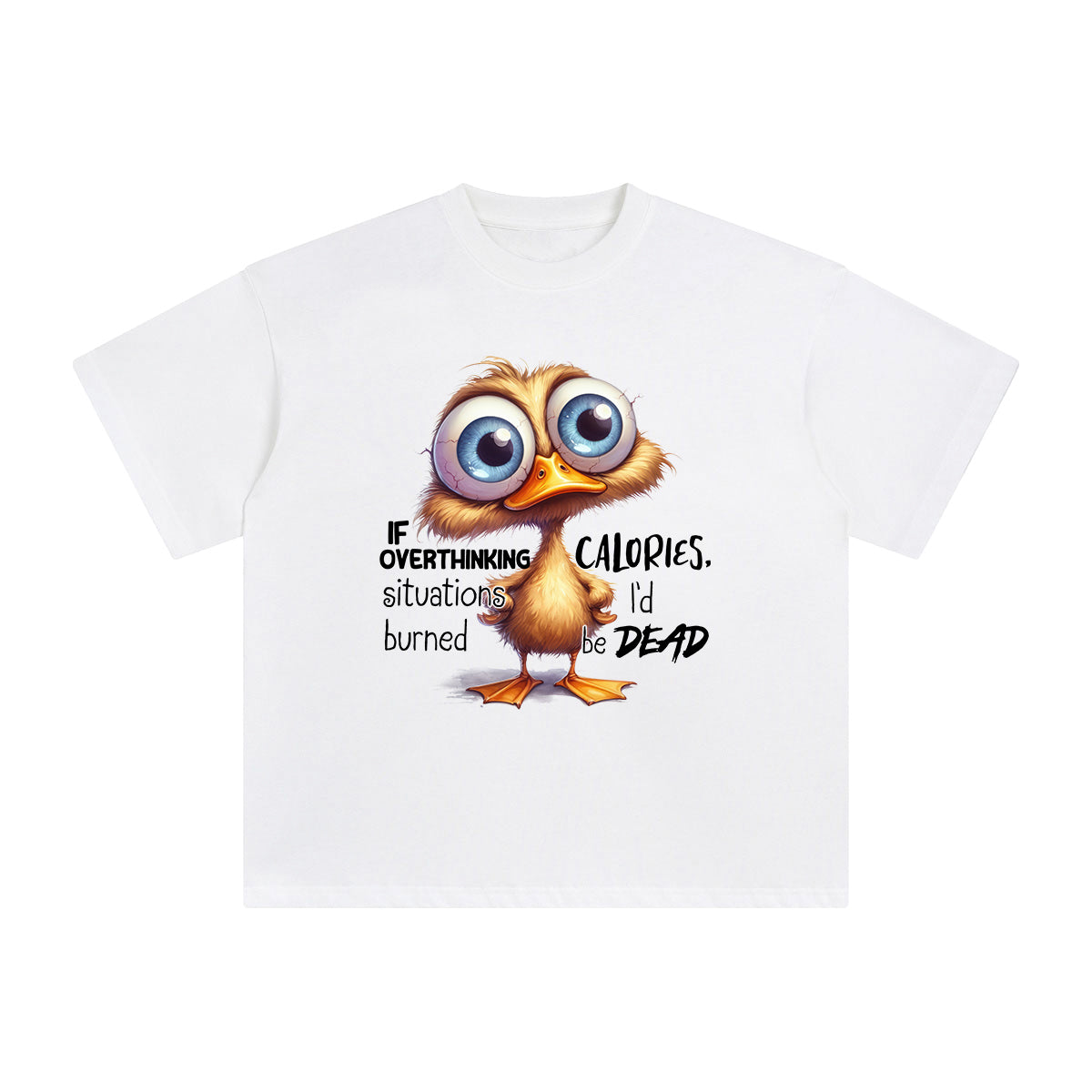 Overthinking Duck Graphic Tee-INNBLAC Fashion Apparel