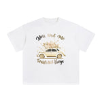 Car With Roses Graphic Tee-INNBLAC Fashion Apparel