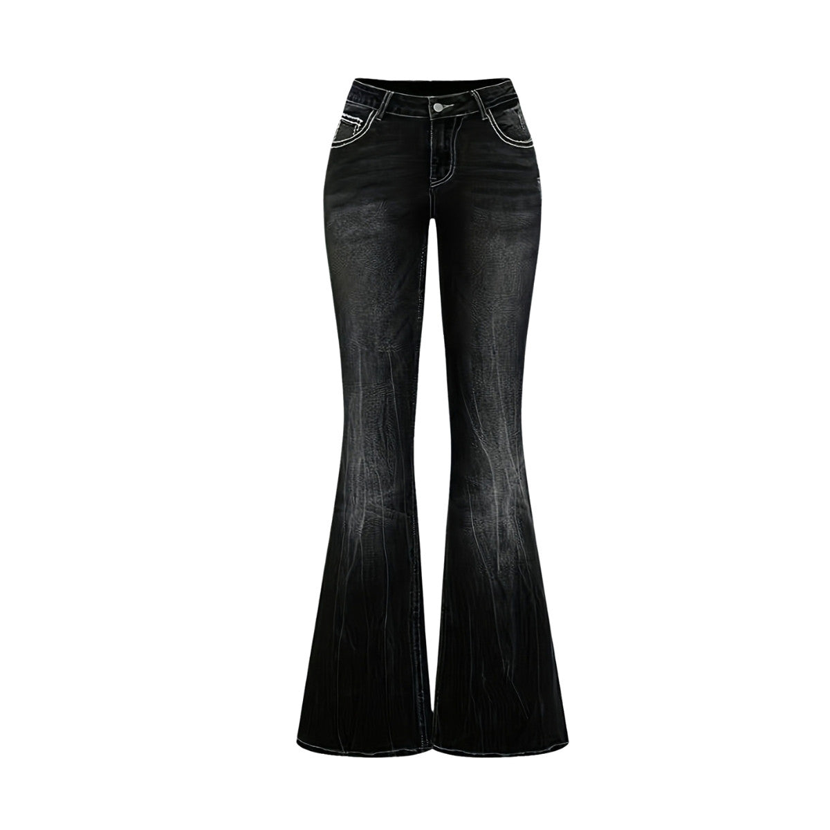Women'sEmbroidered Y2K High Waist Stretchy Flared Jeans