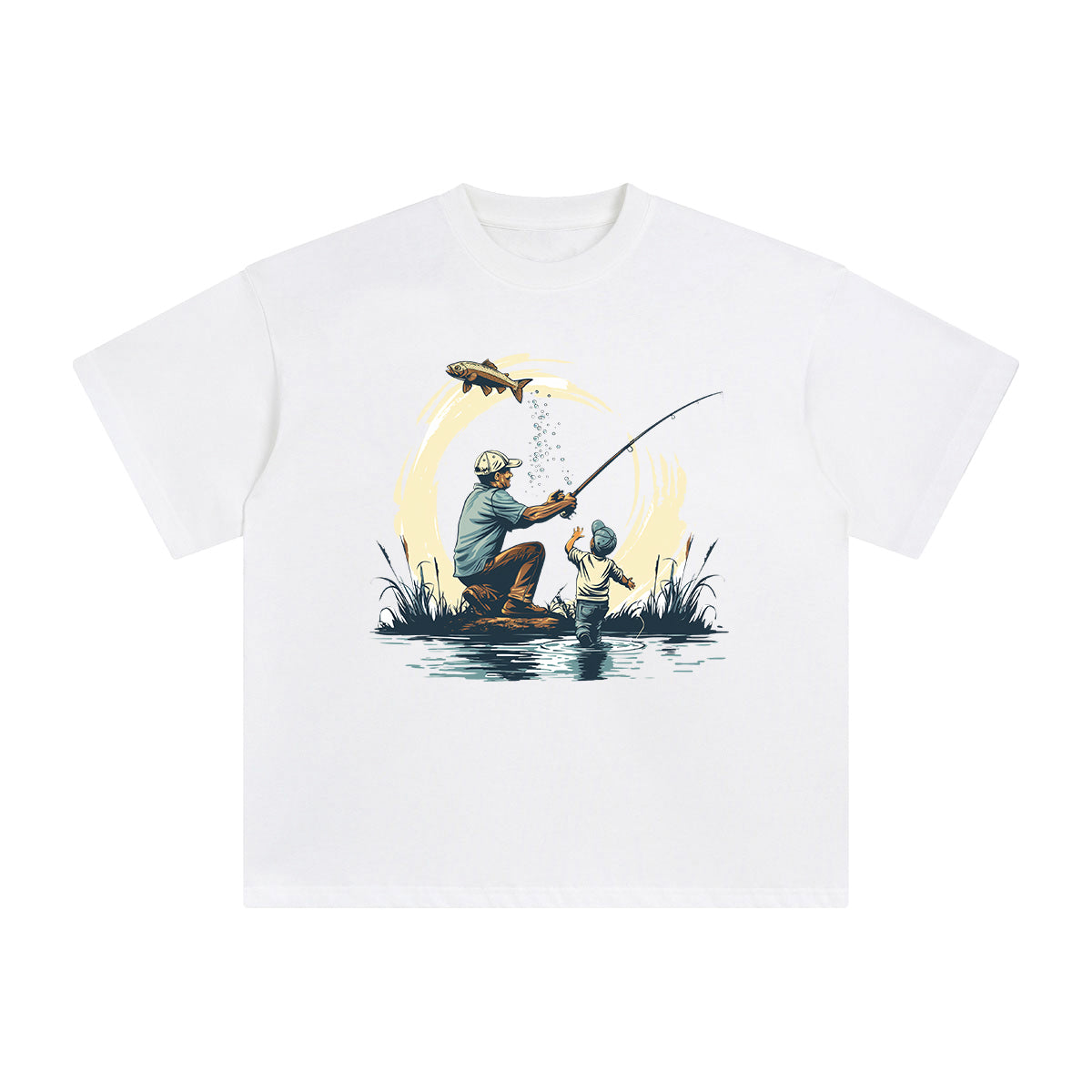 Dad & Son Fishing Graphic Tee-INNBLAC Fashion Apparel