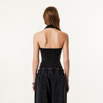 Women's Ribbed Halter Neck Bodysuit
