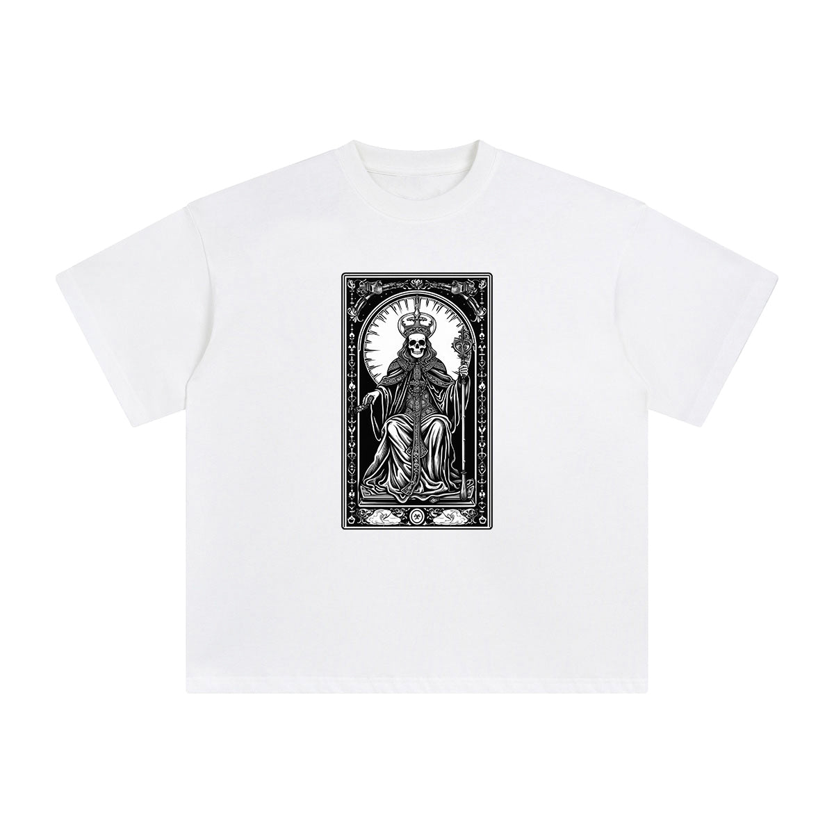 Mystery Skeleton Tarot Card Graphic Tee-INNBLAC Fashion Apparel