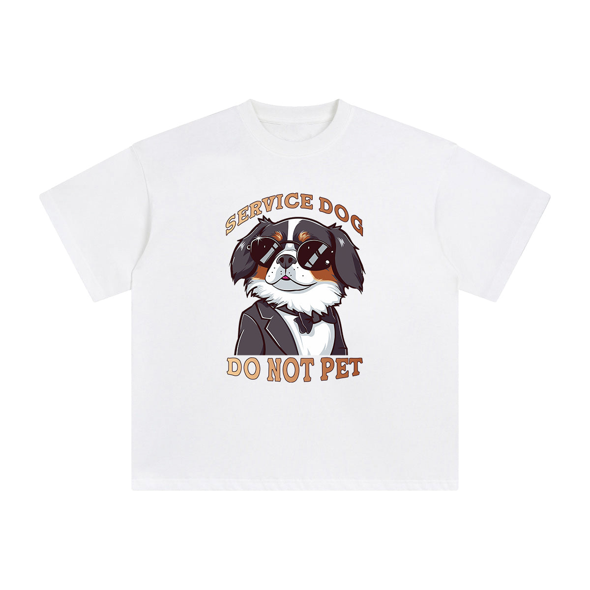 Service Dog Do Not Pet Graphic Tee-INNBLAC Fashion Apparel