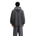Two-Layer Sleeve Acid Washed Cotton Hoodie