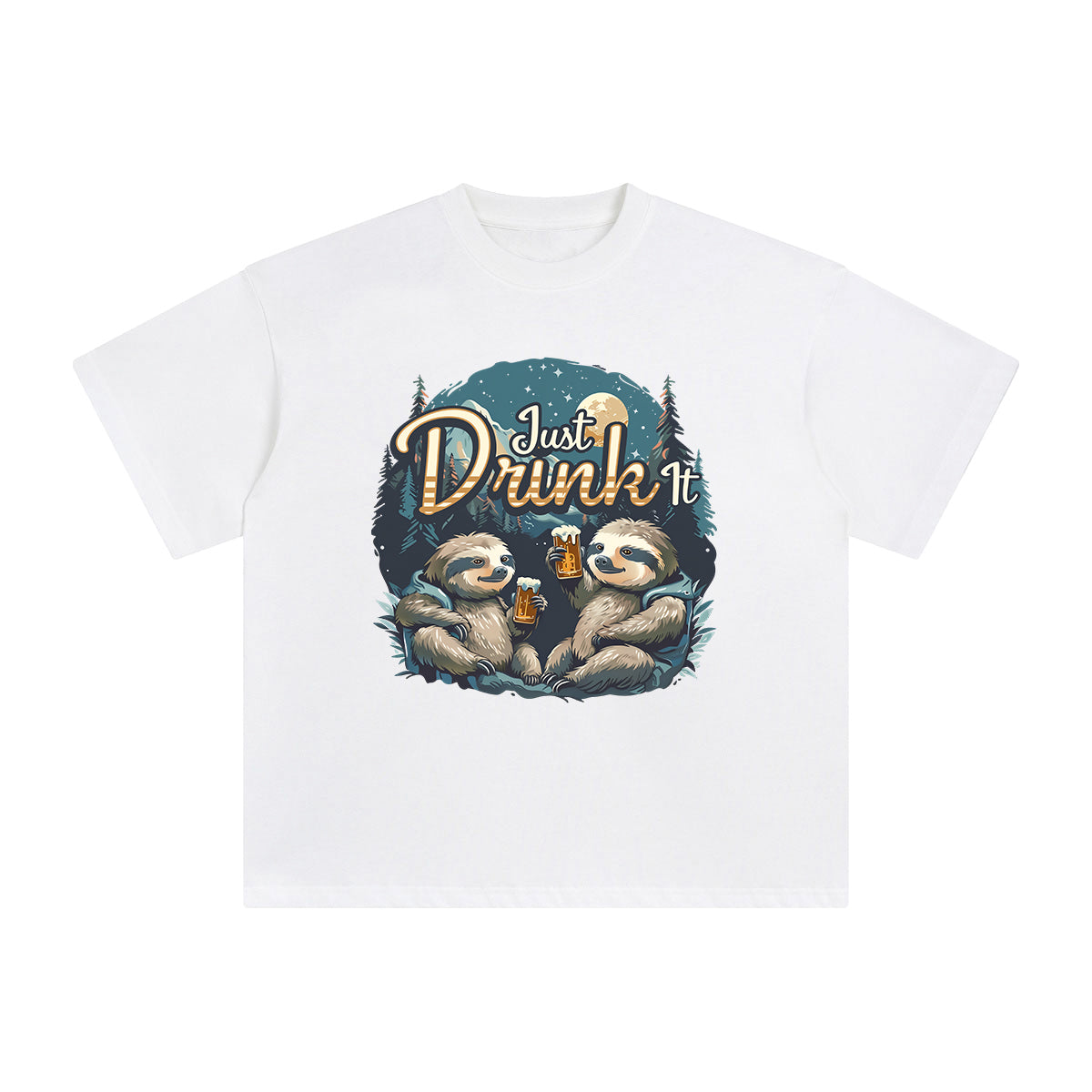 Just Drink It Graphic Tee-INNBLAC Fashion Apparel