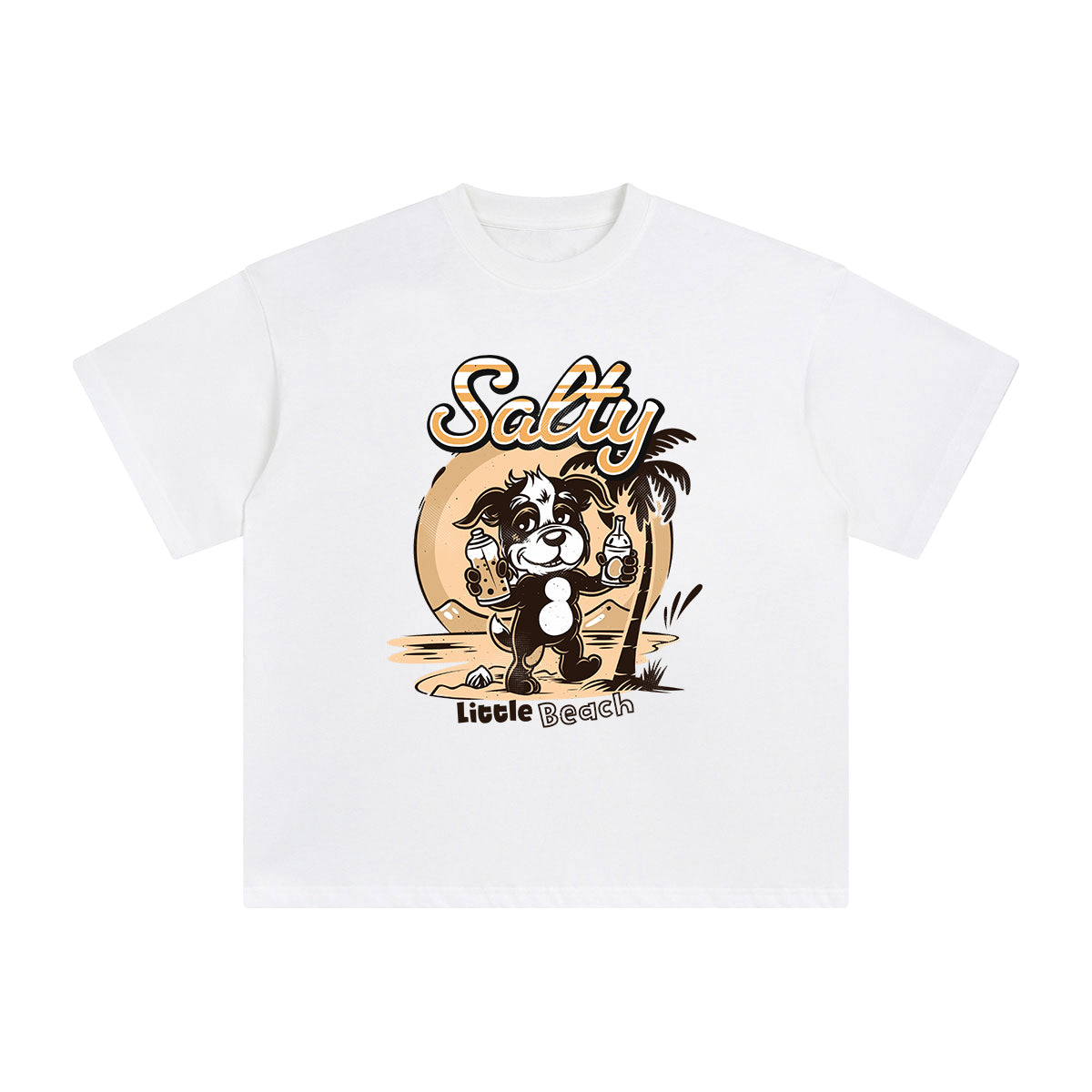 Salty Little Beach Graphic Tee-INNBLAC Fashion Apparel