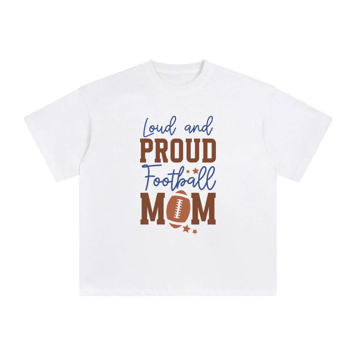 Loud And Proud Football Mom Graphic Tee-INNBLAC Fashion Apparel
