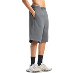 Knee-Length Fleece Baggy Sweatpants