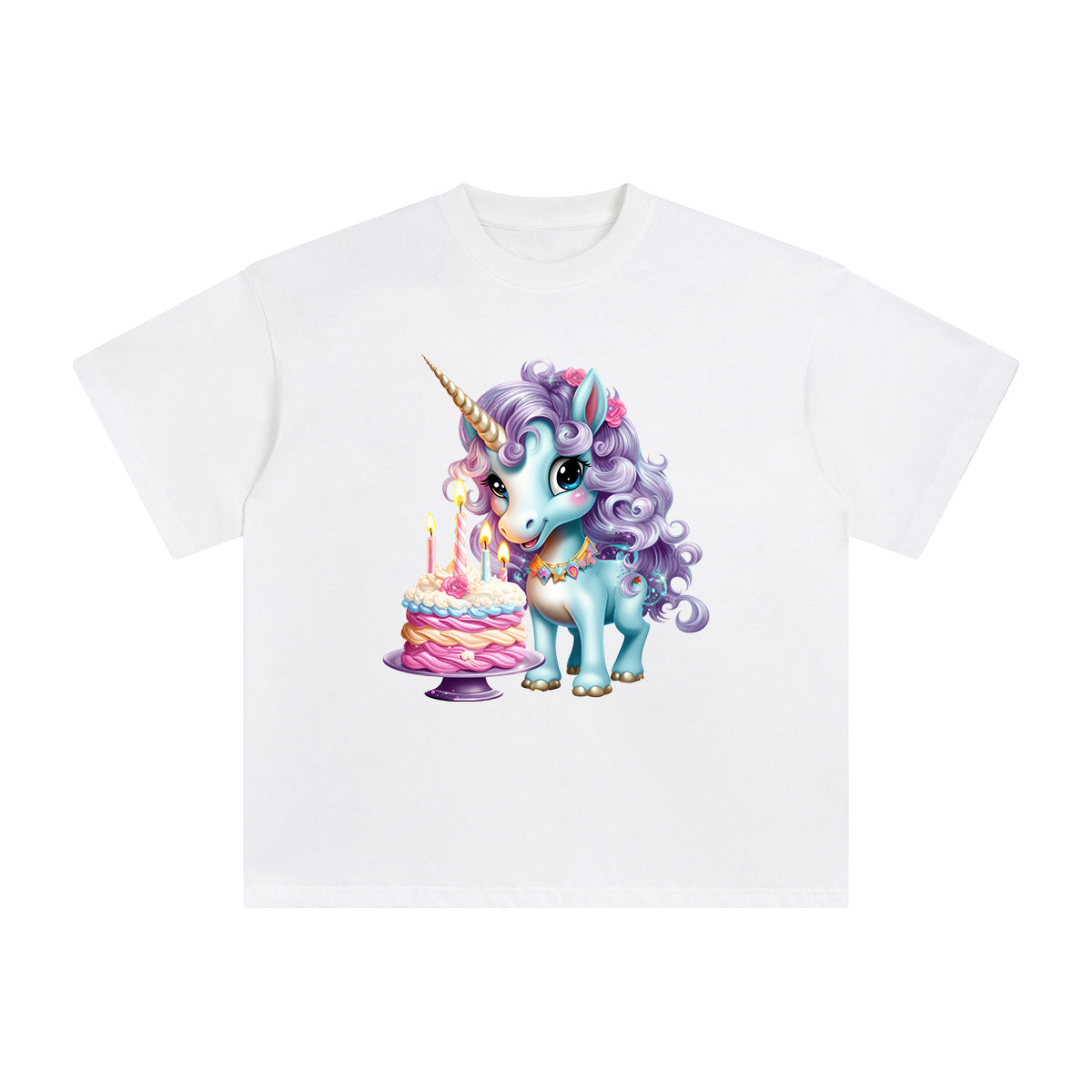 Birthday Unicorn Graphic Tee-INNBLAC Fashion Apparel