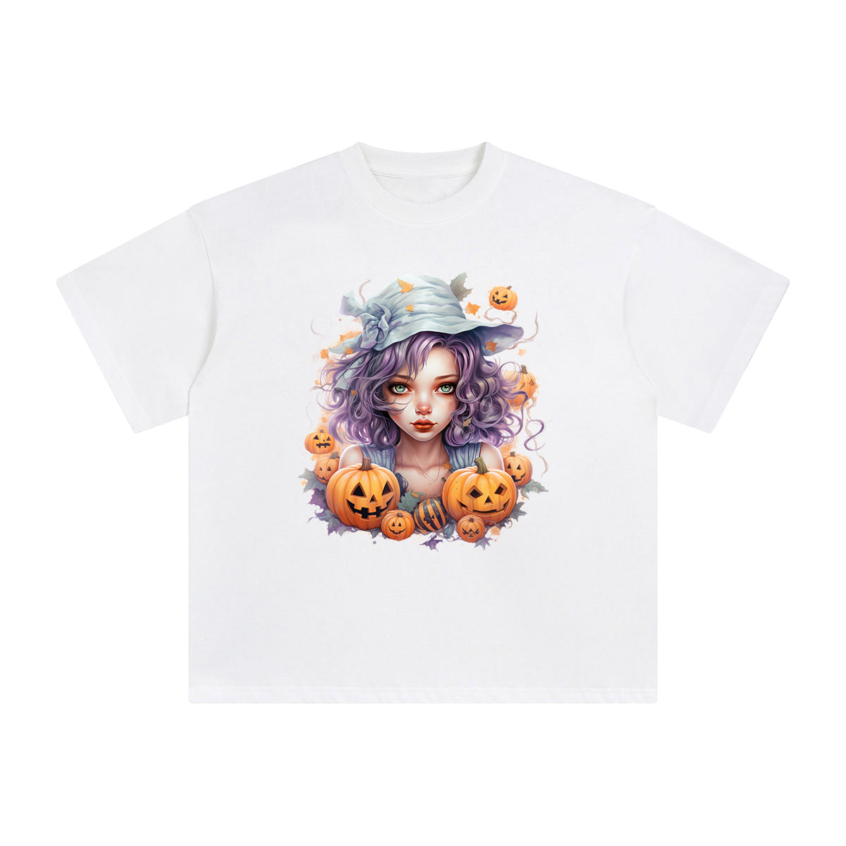 Girl & Pumpkin Graphic Tee-INNBLAC Fashion Apparel