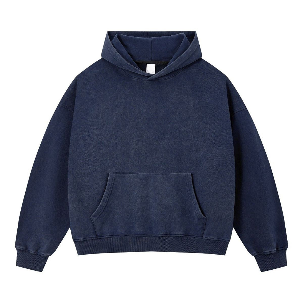 Vintage 370G Brushed Cotton Snow‑Washed Boxy Drop‑Shoulder Hoodie