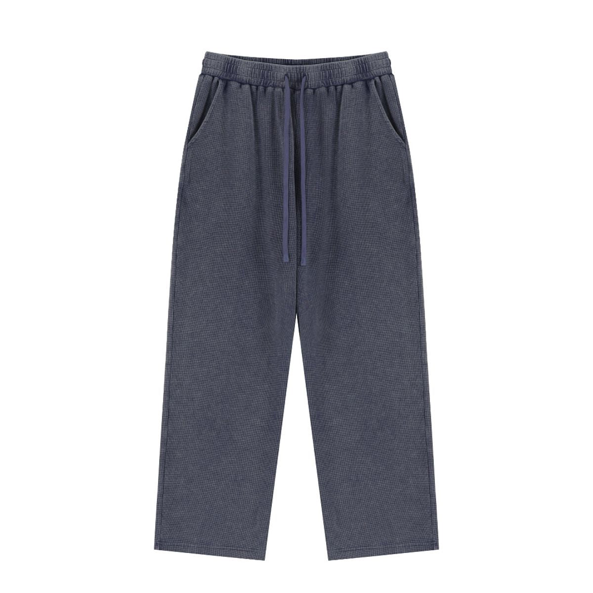 Waffle Texture Relaxed Fit Casual Pants