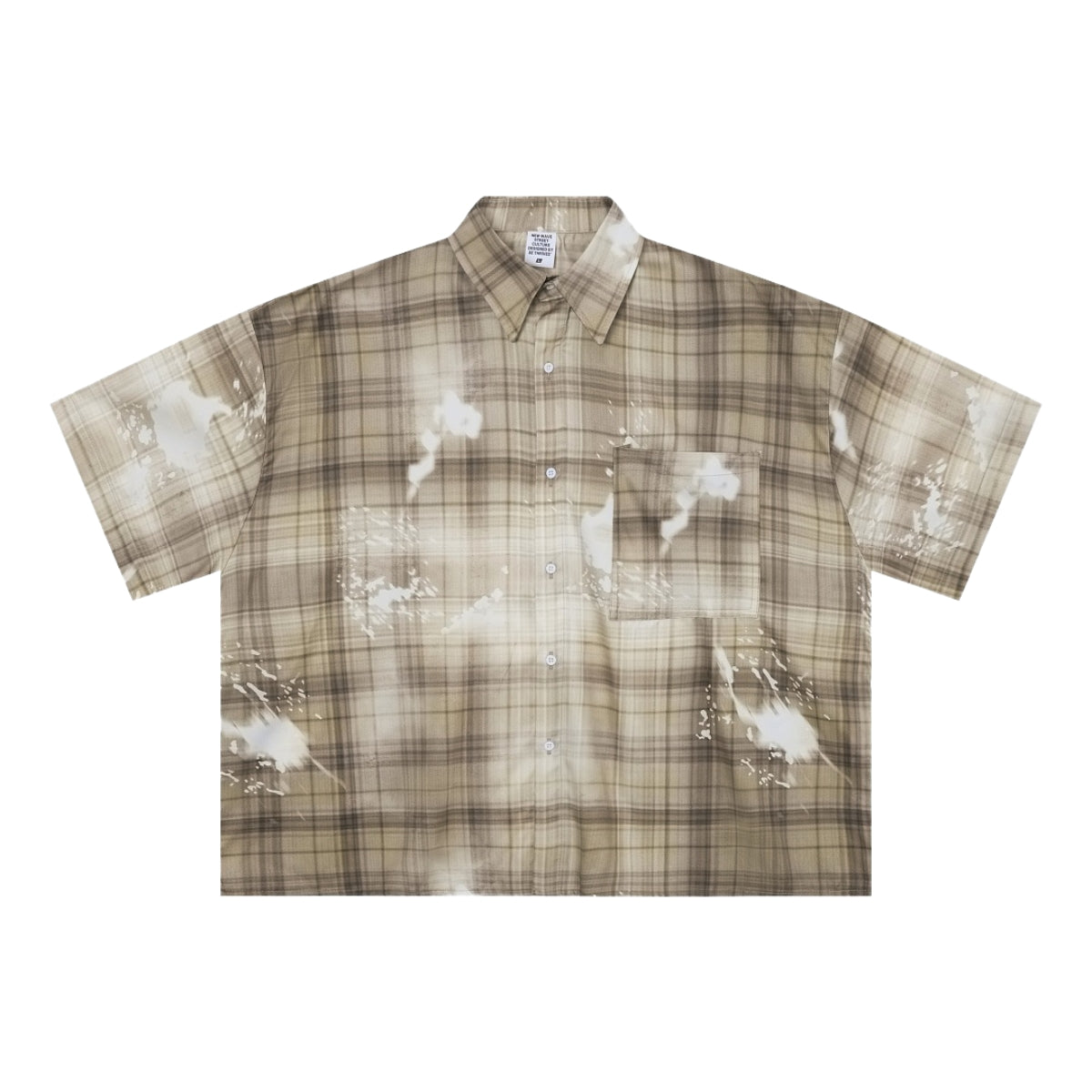 Heavyweight Distressed Plaid Box Polo Shirt 7.0oz