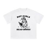 Hot Girls Read Books Graphic Tee-INNBLAC Fashion Apparel