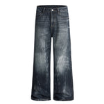 Dark Washed High Waist Boyfriend Loose Jeans