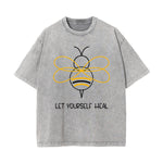Let Yourself Heal Bee Graphic Tee-INNBLAC Fashion Apparel