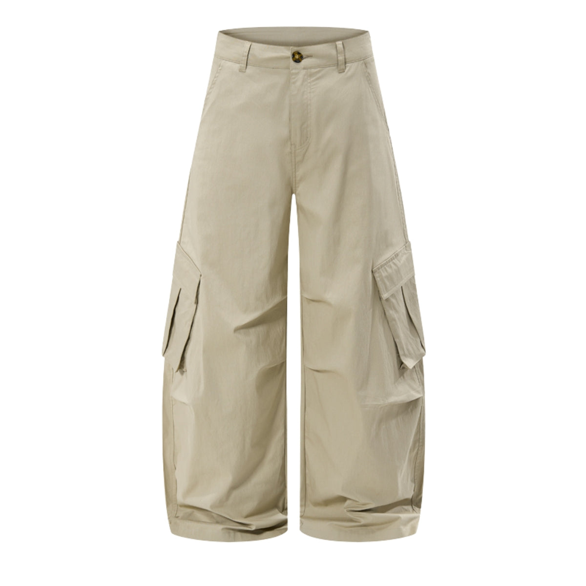 Loose Fit Curved Parachute Pants